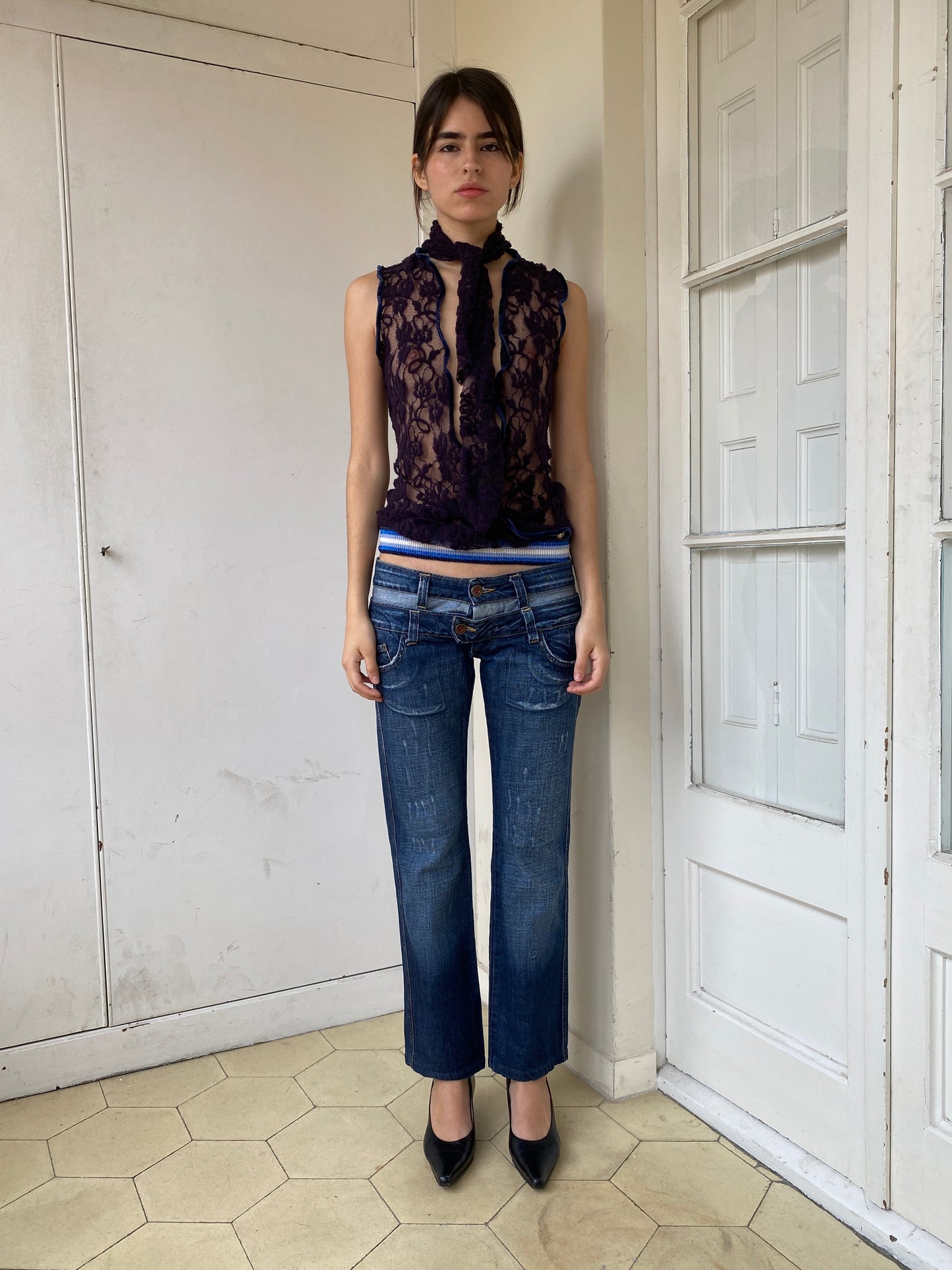 DOUBLE-WAIST DENIM