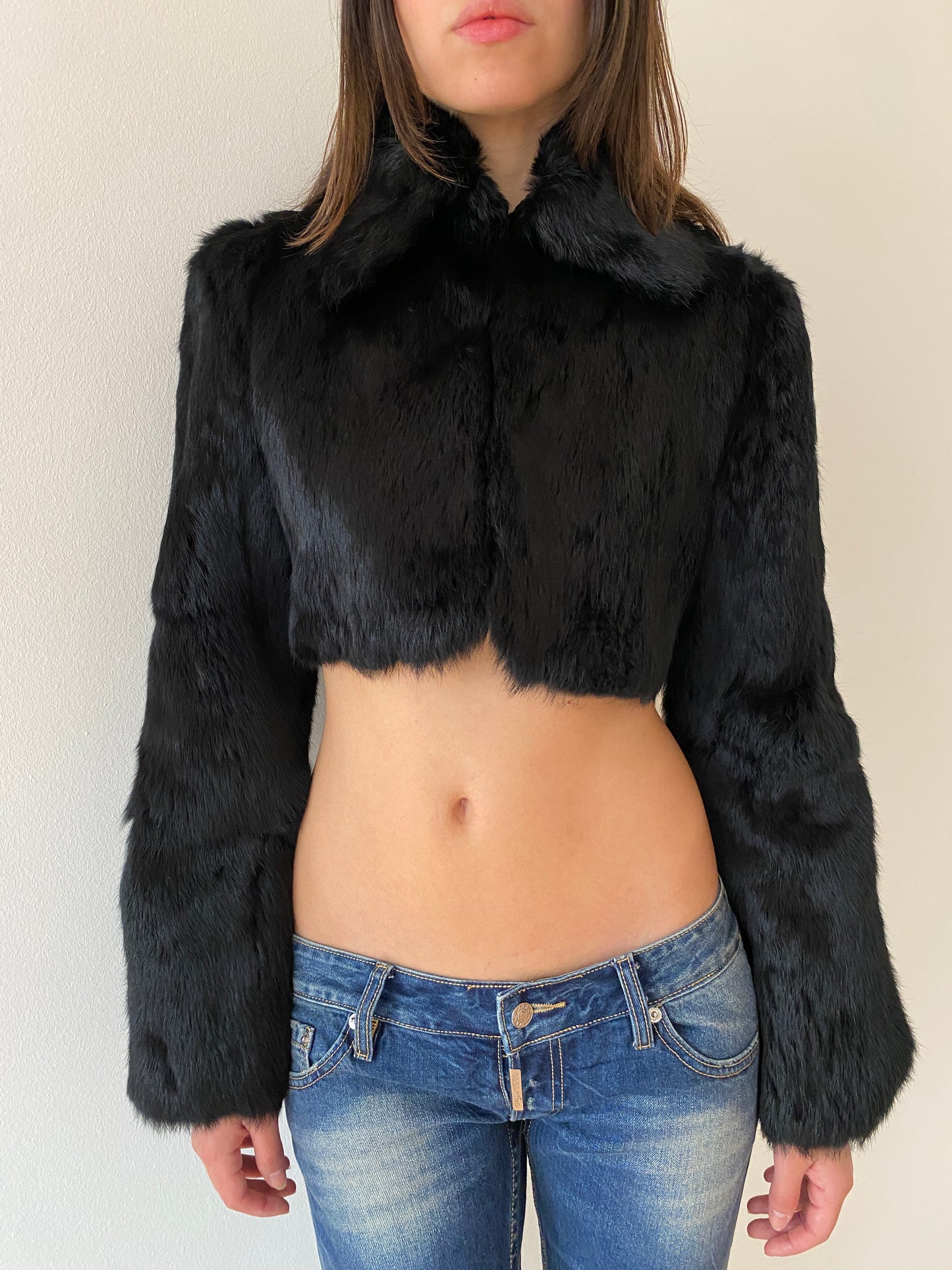 RABBIT FUR BOLERO JACKET