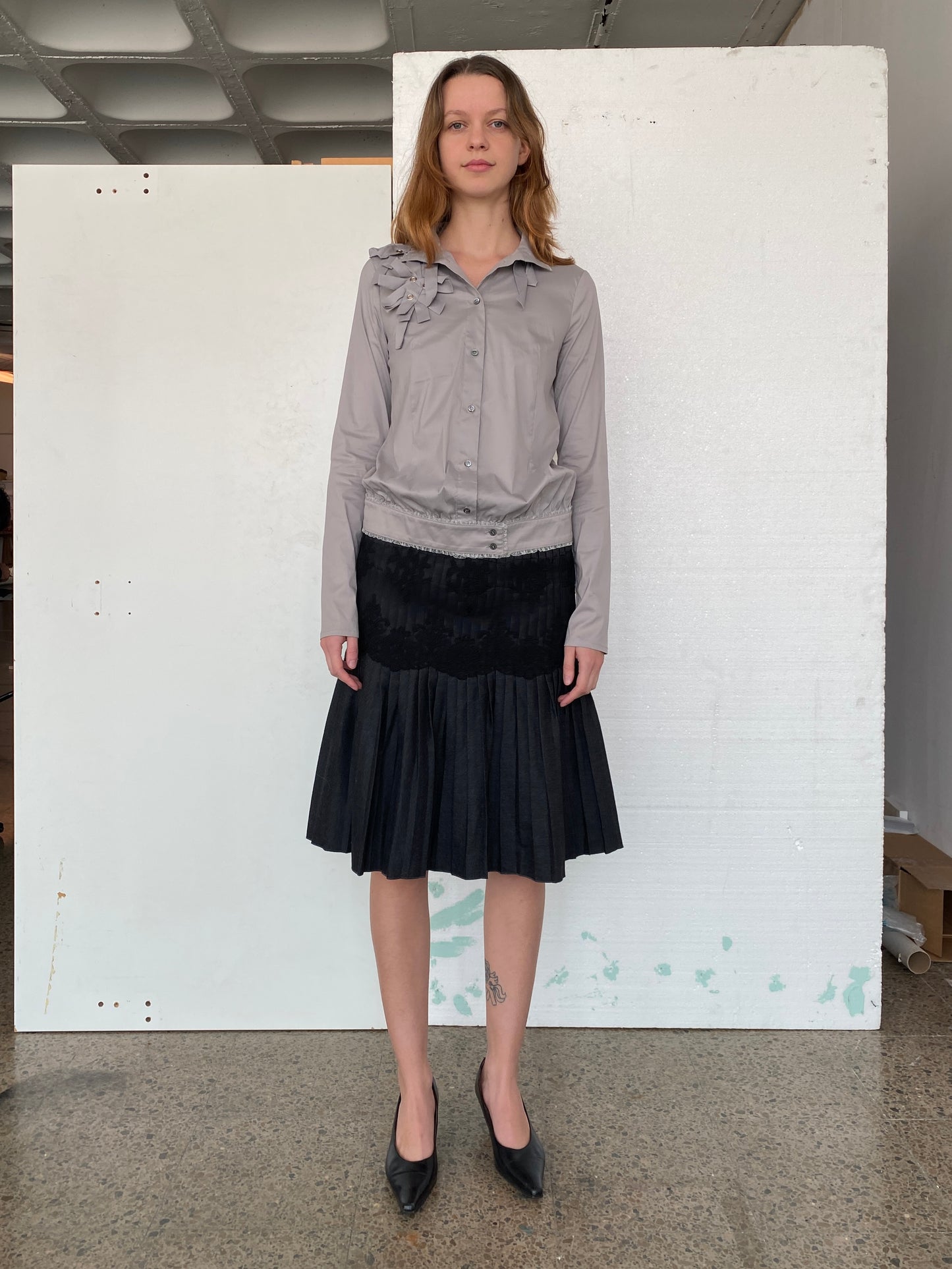AMAYA ARZUAGA PLEATED SKIRT