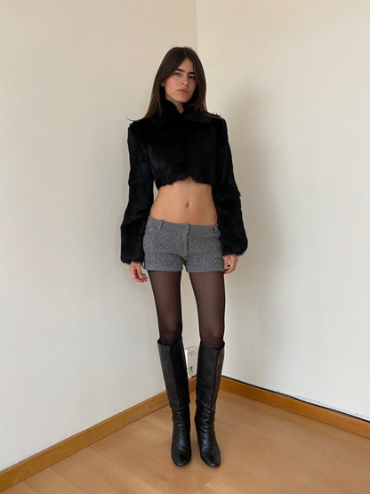 KNIT MINI SHORTS