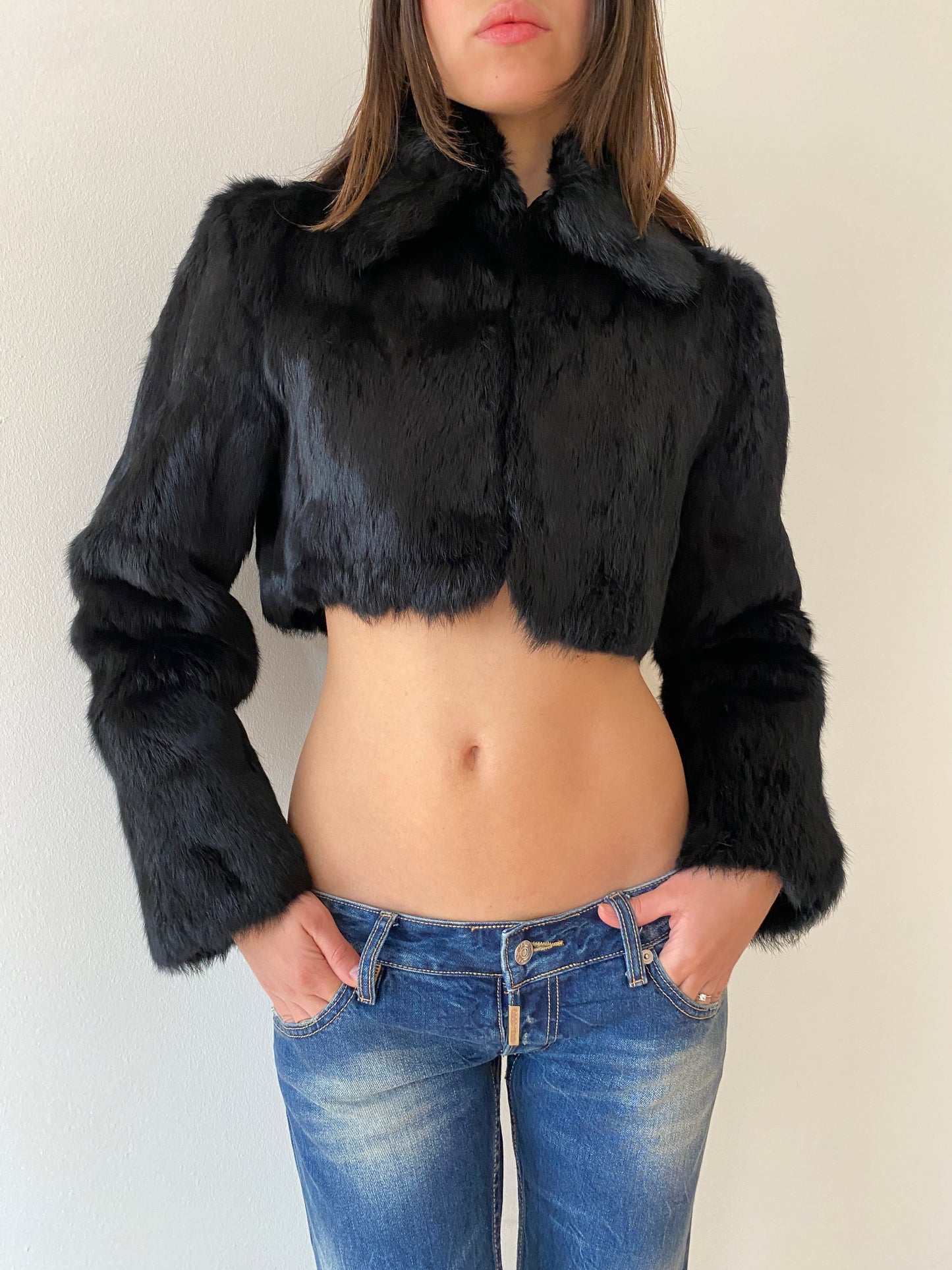 RABBIT FUR BOLERO JACKET