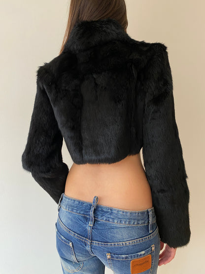 RABBIT FUR BOLERO JACKET