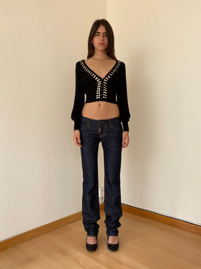 DSQUARED2 DARK WASH JEANS