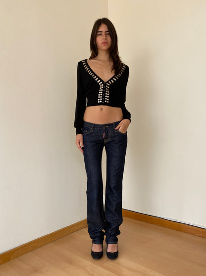 DSQUARED2 DARK WASH JEANS