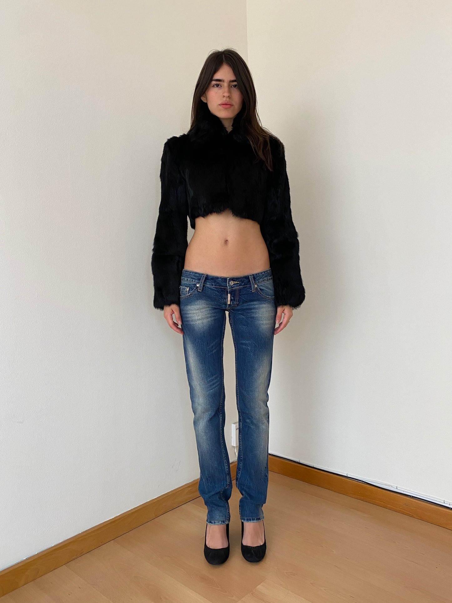RABBIT FUR BOLERO JACKET