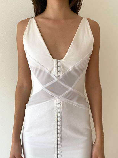SCULPTED MESH DRESS